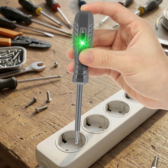 2Pcs 2 in 1 Voltage Tester Screwdriver Set Non Contact/Contact High Torque Electric Voltage Detector Pen Magnetic Slotted Cross Screwdriver Circuit Detector for Electrician