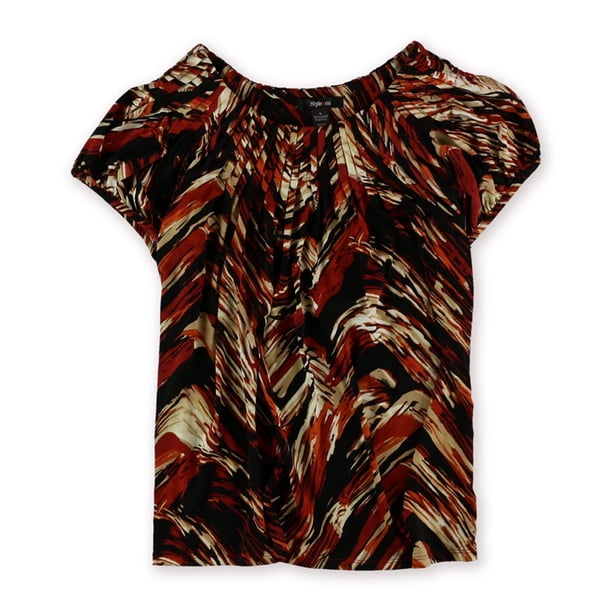 Blusa de jersey de ladrillo Style&co. con ondas suaves para Mujer rojo grande