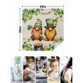 thumbnail image 4 of St. Patrick's Day Cloth Napkins Set of 6 Reusable Dinner Napkins, Green Gnomes Lucky Shamrocks Vintage Cocktail Napkin Washable Table Napkins for Wedding/Holiday Party/Baby Shower 20"x20", 4 of 7