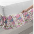 thumbnail image 2 of Flower Bed Skirt, Fresh Garden of Spring Theme Nature Coming Alive with Flyaway Buds and Blossoms, Elastic Bedskirt Dust Ruffle Wrap Around for Bedding Decor, 4 Sizes, Multicolor, by Ambesonne, 2 of 2