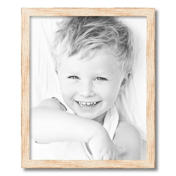 ArtToFrames 18x22 Inch Knotty Pines Pecan with White Wash Picture Frame, This White Wood Poster Frame is Great for Your Art or Photos, Comes with 060 Plexi Glass (4771)