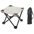 thumbnail image 4 of Taburete Plegable Zulema Blanco Asiento Resistente al Desgaste Taburete Plegable para Acampar Reposapiés Plegable, 4 of 8