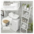 thumbnail image 4 of ZRuEzyX Pedestal Sink Storage Cabinet, Under Sink Cabinet, Bathroom Vanity Cabinet with Double Doors and Adjustable Shelf, White, 4 of 9