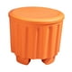 thumbnail image 4 of Puf otomano con espacio de almacenamiento y tapa, reposapiés apilable para sala de estar, pasillo. Naranja, 4 of 9