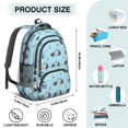 thumbnail image 5 of Police and Helicopter Blue Pattern Backpack for School, Cute School Bag with Adjustable Shoulder Straps and Padded Back, 16.9"x12.6"x5.9", 5 of 5