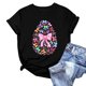 thumbnail image 5 of Mujeres Manga Corta de Verano Tops V-Cuello Impreso Suéter, Blusa de Moda Casual para la Primavera, 5 of 6