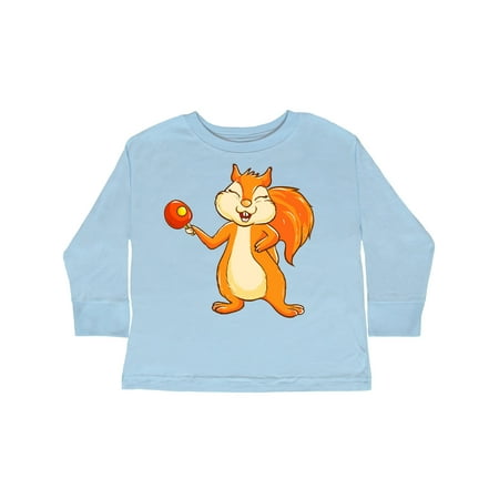 

Inktastic Squirrel Ping Pong Gift Toddler Boy or Toddler Girl Long Sleeve T-Shirt