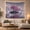 Blossom Island, variant on Misty Mountain Lake with Cherry Blossom Tree, Dreamy Japanese Inspired for Nature Lovers, Tranquil Scenery Wall Art Housewarming Gift, Tapestry Wall Hanging for Bedroom and Living Room