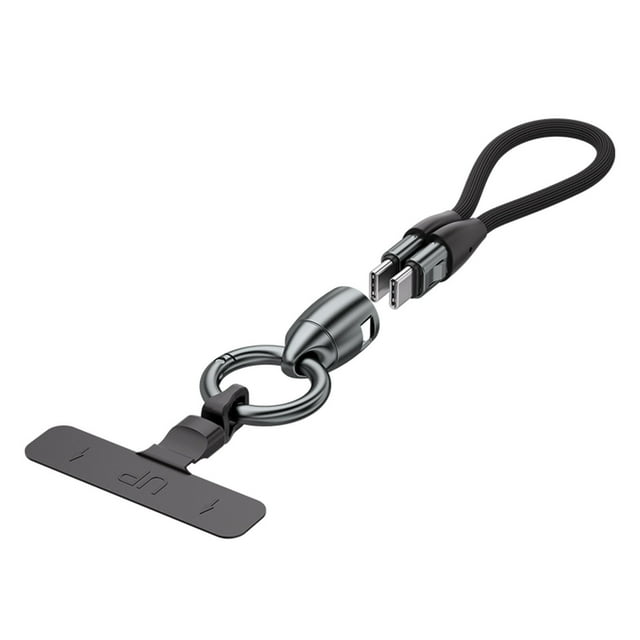 Klonfd Phone Wrist Lanyard Built In 240W Type C Phone Lanyard Charging Fast Charge & Data Transfer With Tether Tab