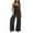 Dark Gray, variant on Hfnxid Womens Sleeveless Jumpsuit Casual Spaghetti Strap Overalls Lightweight Lounge Wide Leg Overall Loose Fit Long Rompers with Pocket GreenS