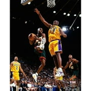 Gary Payton Seattle Supersonics Unsigned Hardwood Classics Layup vs. Shaquille O'Neal Photograph