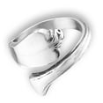 thumbnail image 3 of Classic Victorian Spoon Ring Women's Stainless Steel Open Adjustable Band Fantasy Forge Jewelry, 3 of 5
