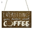 thumbnail image 4 of YAOMOBB Hanging Plaque Exquisite Front Door Sign Lanyard Design Coffee Bar Hanging Plaque with Smooth Edges 1 Piece, 4 of 6