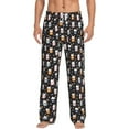 thumbnail image 2 of Lsque Snowflake Cream Hot Cocoa Print Men's Pajama Pants, Lounge Pant - Comfortable Home Wear,Elastic Waistband, Stylish Design-Medium, 2 of 9