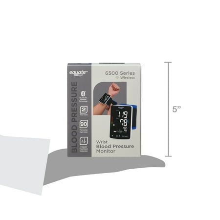 Equate BP-6500 Wrist Blood Pressure Monitor with Bluetooth