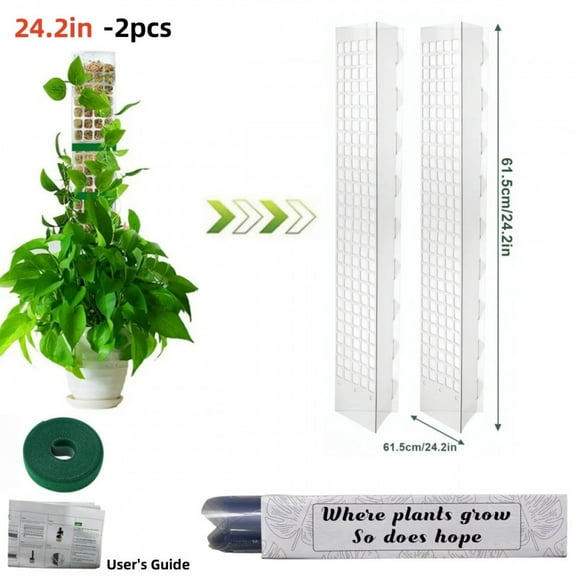 24/36/48Inch Climbing Plant Water Moss Column Indoor Plastic Moss Pole for Sphagnum Support Potted Plants Sticks Growth Garden