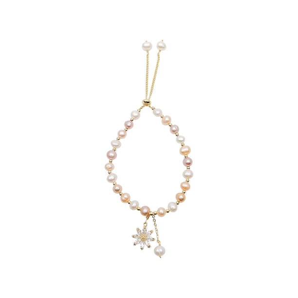 Sonducket perla oro circón ajustable ligero resistente cadena pulseras pulido moda joyería mujer regalo novia Ropa, zapatos y accesorios Miscelánea Sonducket AP016712-00