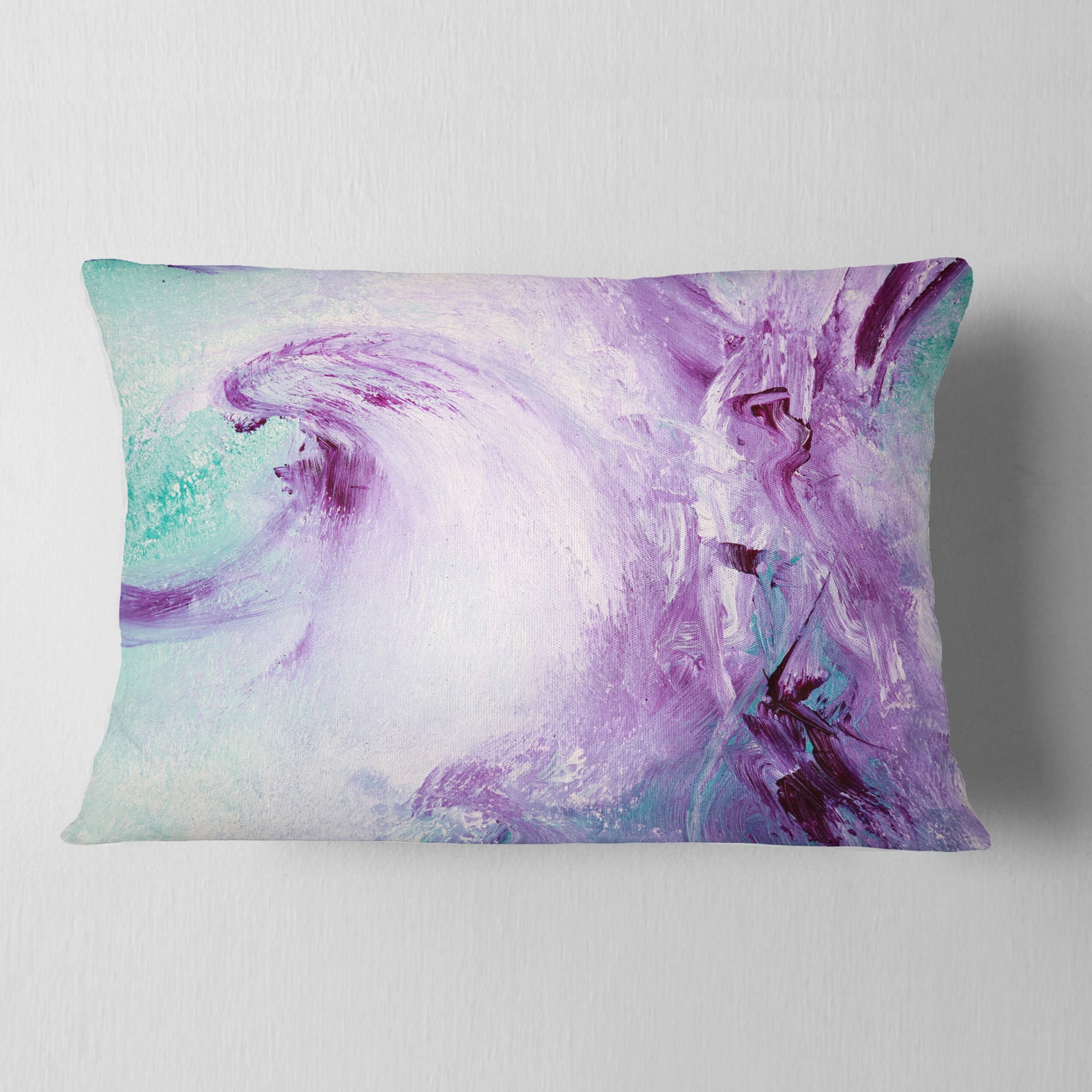 Designart Deep Colors - Abstract Throw Pillow - 12x20