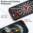 thumbnail image 3 of for iPhone 13 Case, Spider Web Black Design Soft Gel Rubber Bumper Case, Full Camera Protection Shockproof Protective Phone Case for Women Girls Boys Men, Red, 3 of 5