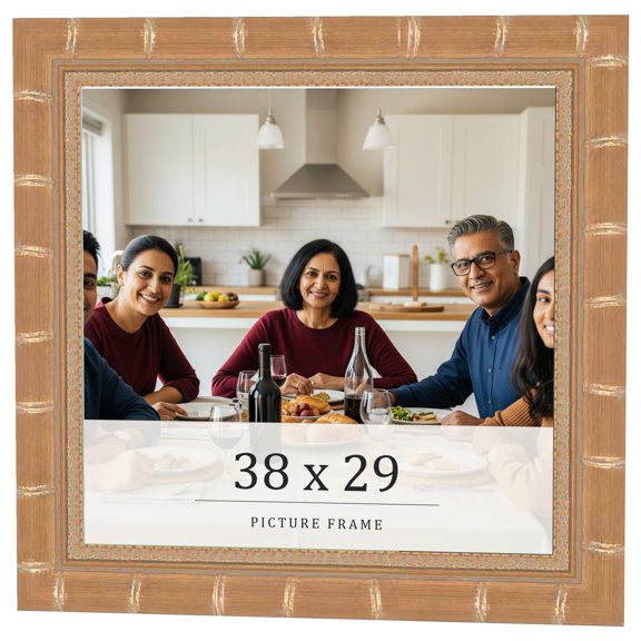 38x29 Frame Gold Real Wood Picture Frame Width 1.5 inches | Interior Frame Depth 0.5 inches |