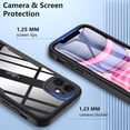 thumbnail image 4 of Funda para iPhone 14 13 12 11 Pro Max 14 Plus XS MAX XR de 360 grados transparente, cuerpo completo, resistente, Protector de pantalla incorporado, 4 of 4