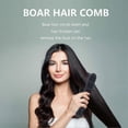 thumbnail image 4 of Cepillo de pelo de doble cara con cerdas de jabalí, peine alisador con pinza para peinar y suavizar el cabello, color negro., 4 of 5