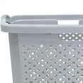 Home Logic XL Lamper Plastic Laundry Basket 2.5 Bushel, Soft Silver