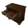 thumbnail image 5 of FOA Damos 3pc Dark Walnut Solid Wood Bedroom Set - Cal King + Nightstand + Chest, 5 of 17