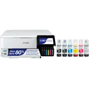 Epson - EcoTank Photo ET-8500 Wireless Color All-in-One Supertank Printer - 5760 x 1440 dpi Print - Automatic Duplex Print - 100 sheets Input (Sold without manufacturer warranty)