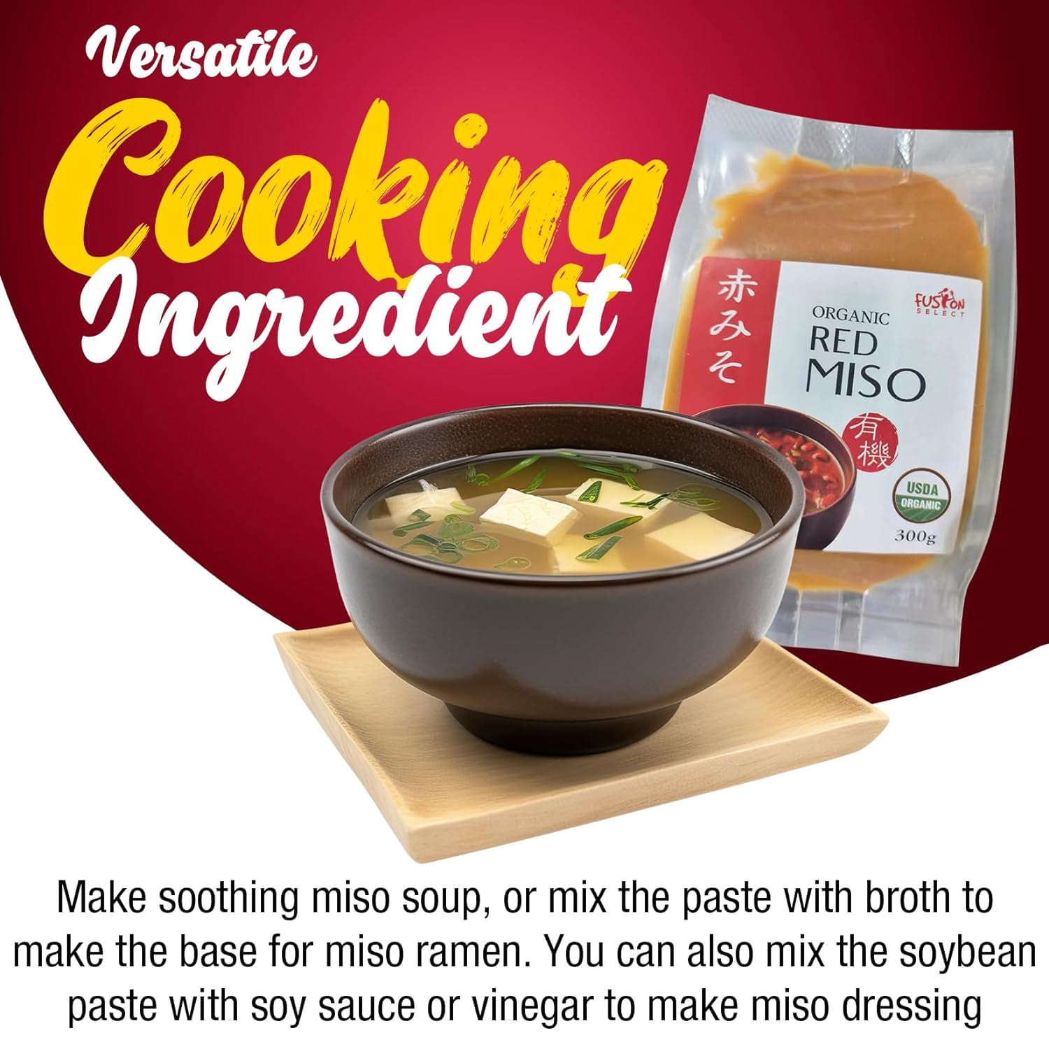 Fusion Select Organic Red Miso Paste 300g - Walmart.com Fusion Select Organic Red Miso Paste 300g - Walmart.com