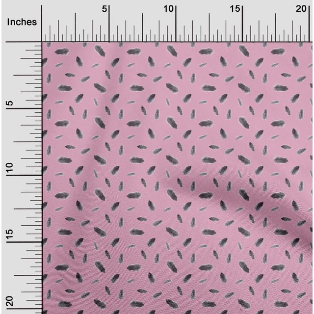 oneOone Viscose Chiffon Fabric Bird Feather Print Fabric by Yard 42 Inch Wide
