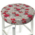 thumbnail image 3 of Vsdgher Rose Flowers Print Stool Covers Round,Stretch Round Stool Covers Washable Stool Cushion Slipcover Elastic Chair Covers for 12-14 Inch Chair, 3 of 7