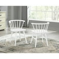 thumbnail image 4 of Roundhill Furniture Alwynn White and Natural Wood 5-Pc Dining Set, Table with 4 Windsor Chairs, 4 of 10