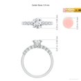 thumbnail image 5 of ANGARA Lab Grown Diamond Graduated Engagement Ring for Women in 14K White Gold (Size-5.9mm| Color-F-G| Clarity-VS) | April Birthstone, Anniversary, Jewelry Gift for Women | Lab-Grown Diamond Ring, 5 of 7
