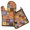 Fall Gnomes Pumpkins Leaves, variant on Autumn Fall Leaves Pattern Kitchen Oven Mitt and Pot Holder Sets 2 Pcs for Baking, Cooking and Grilling, Heat Resistant Up To 392 °F