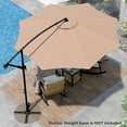 thumbnail image 6 of LAUSAINT HOME 10 ft Cantilever Patio Umbrella, Round Outdoor Beige Umbrella, 6 of 8