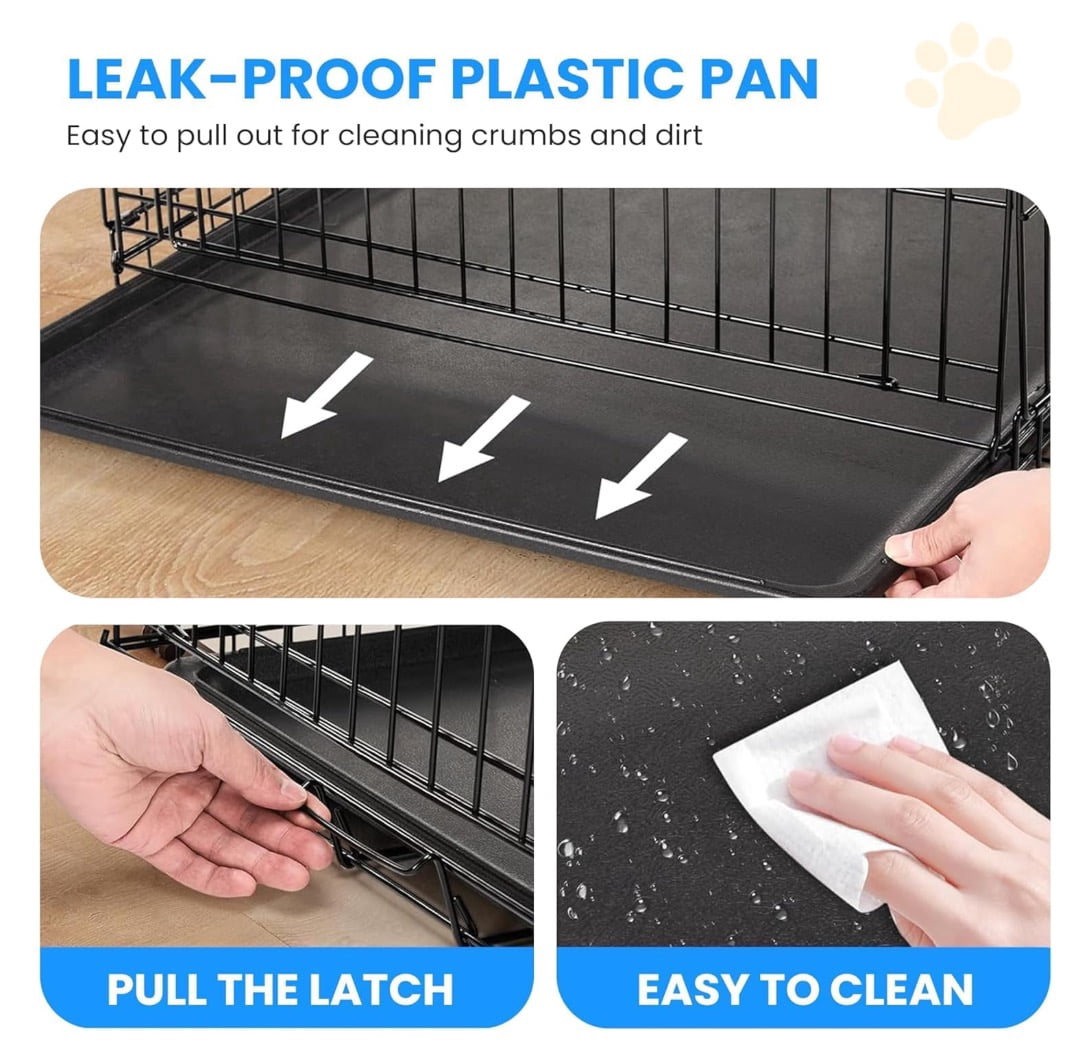 Simply Deluxe Small Dog Crate, 24 Inches