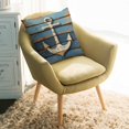 thumbnail image 2 of Throw Pillow Covers 16x16 Inch, Brown Anchor Nautical Decorative Pillow Cases for Couch Sofa Bed, Vintage Coastal Navy Blue Wooden Cotton Linen Square Home Decor Pillowcases with Hidden Zipper, 2 of 7