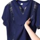 thumbnail image 5 of Camiseta de Cuello en V de Manga Corta para Hombres con Empalme a Damas, Tejido de Punto Ligero para Ropa Callejera Y Desgaste Casual, 5 of 8