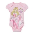 thumbnail image 2 of Disney Princess Baby Girl Graphic Bodysuit, 3 Pack, 2 of 7