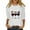 White2, variant on Fiaer Christmas T Shirts for Women V Neck Crew Neck Shine Glass Holiday Tee 3/4 Sleeve Fall Loose Fit Plus Size Fashion Casual Xmas Tops White XL