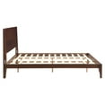 thumbnail image 6 of Euroco Mid-Century King Size Platform Bed, Bamboo Wood Bed for Bedroom, Chocolate, 6 of 9