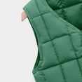 thumbnail image 5 of safuny And Winter Baby Boys Girls Baby Button Cardigan Vest Down Cotton Vest Inside And Outside Wear Solid Childs Clothes Playwear Sleeveless Vest Jackat Coat Army Green 7-8 Y, 5 of 5