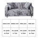 thumbnail image 5 of Naiovety Funda de sofá Universal elástica transpirable resistente al desgaste funda impresa 4 personas tipo 2 Decoración del hogar Gris jaspeado 4 personas Naiovety HA001405-16, 5 of 6