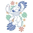 thumbnail image 2 of Men's Lilo & Stitch Colorful Tropical Flowers  Graphic Tee White Large, 2 of 5