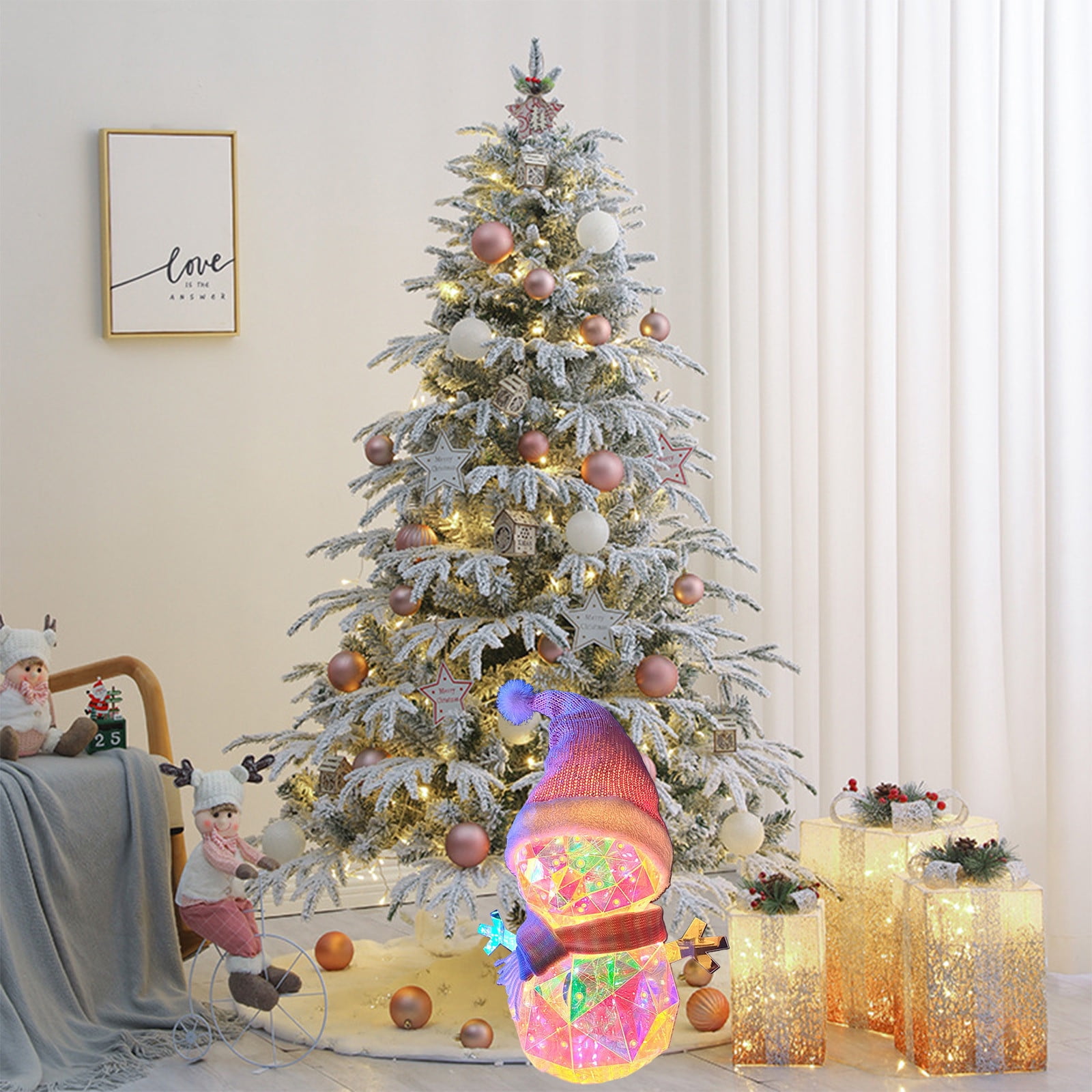 EUDIDV Festive String Lights Christmas Lights, Christmas Snowman, Usb Light String With Colorful Luminous Decoration, Suitable For Home Lawn, Courtyard, Garden Indoor And Outdoor Xmas Lights