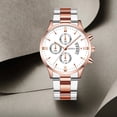 thumbnail image 6 of Men’s Openwork Quartz Watch with Stainless Steel Strap – Alloy Case Business Casual Wristwatch, Skeleton Dial Analog Timepiece Father’s Day Gift for Him, 6 of 6