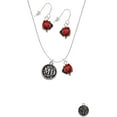 thumbnail image 2 of Delight Jewelry Silvertone Doctor Caduceus Seal - MD Red Lucky Ladybug Necklace and Dangle Earrings Set, 2 of 6