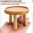 thumbnail image 4 of Wooden Plant Stand Flower Pot Base Holder Round for Indoor Outdoor, 4 of 5