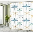 thumbnail image 5 of Ambesonne Dragonfly Shower Curtain, Regular Lines Insects, 69"Wx70"L, Orange Blue, 5 of 5